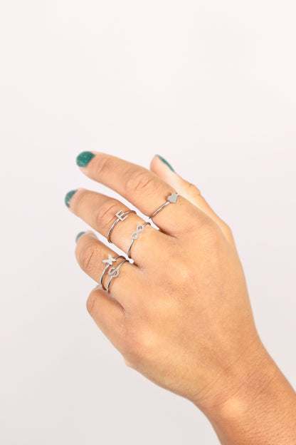 Stainless Steel Initial Stacking Rings A-M