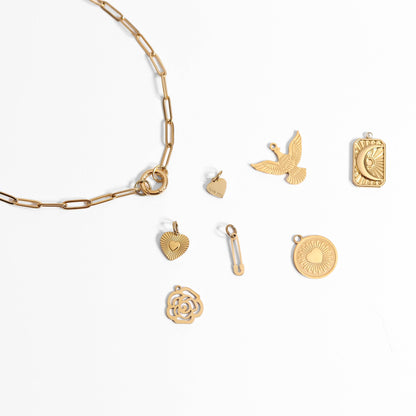 18K Gold PVD Stainless Steel Garden Charm Set