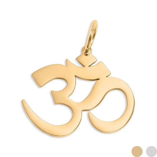 18K Gold PVD Stainless Steel Om Pendant
