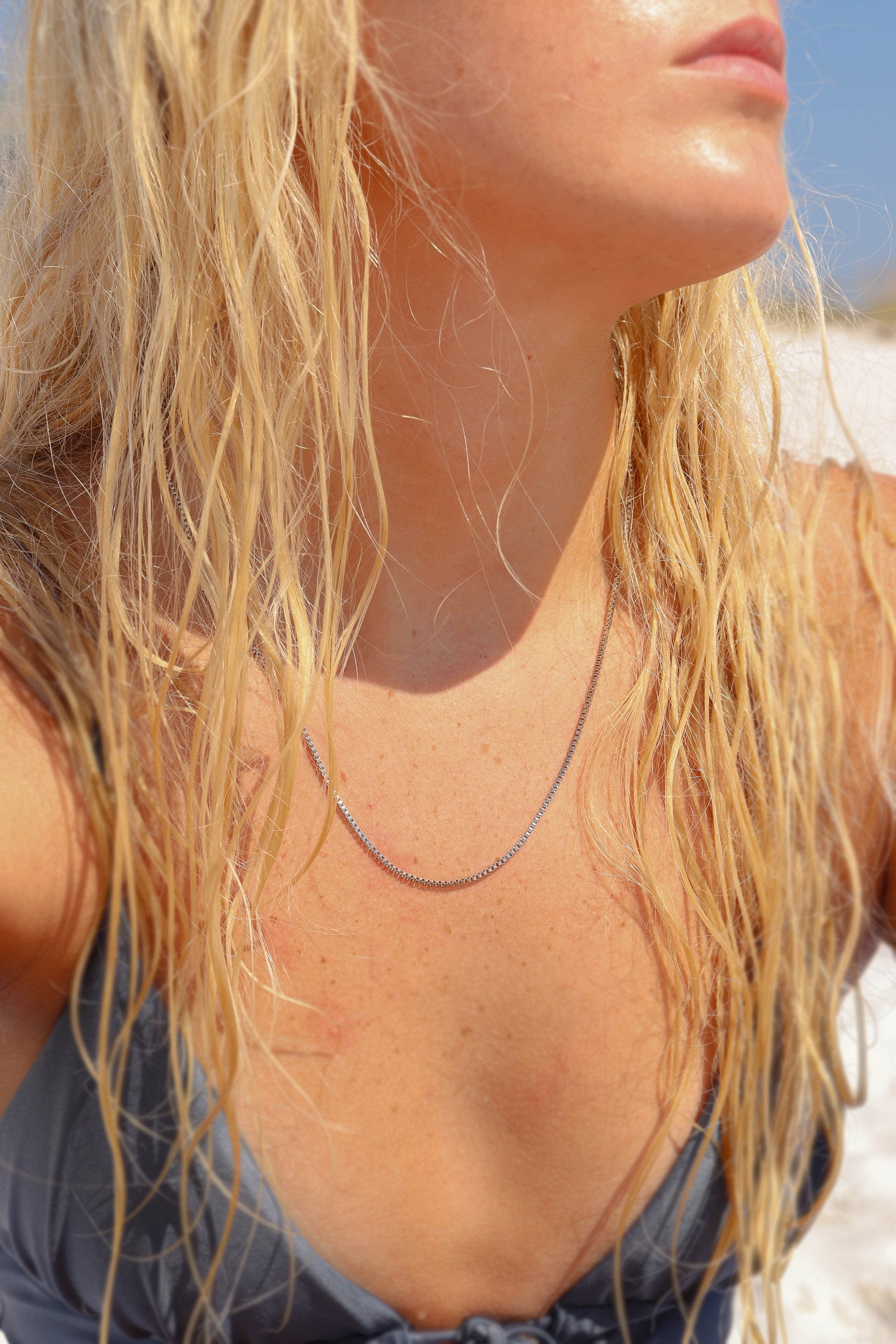 18K Gold PVD Stainless Steel 1.5mm Box Chain Necklace