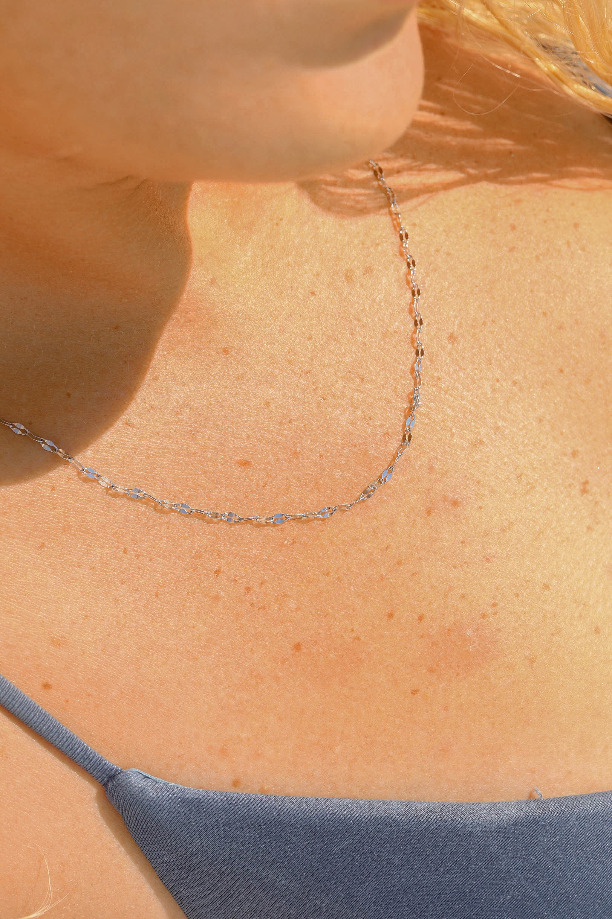 18K Gold PVD Stainless Steel Lip Chain Necklace