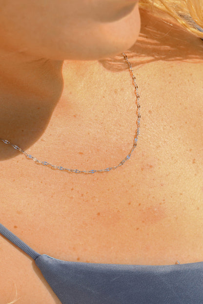18K Gold PVD Stainless Steel Lip Chain Necklace