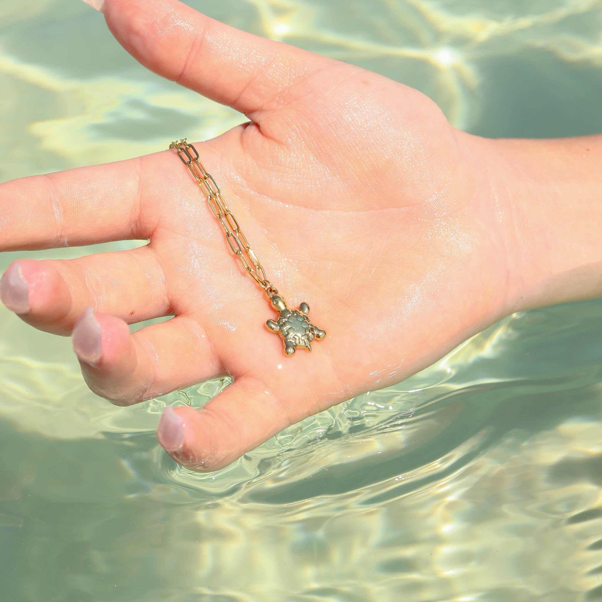 18K Gold PVD Stainless Steel Sea Turtle Charm