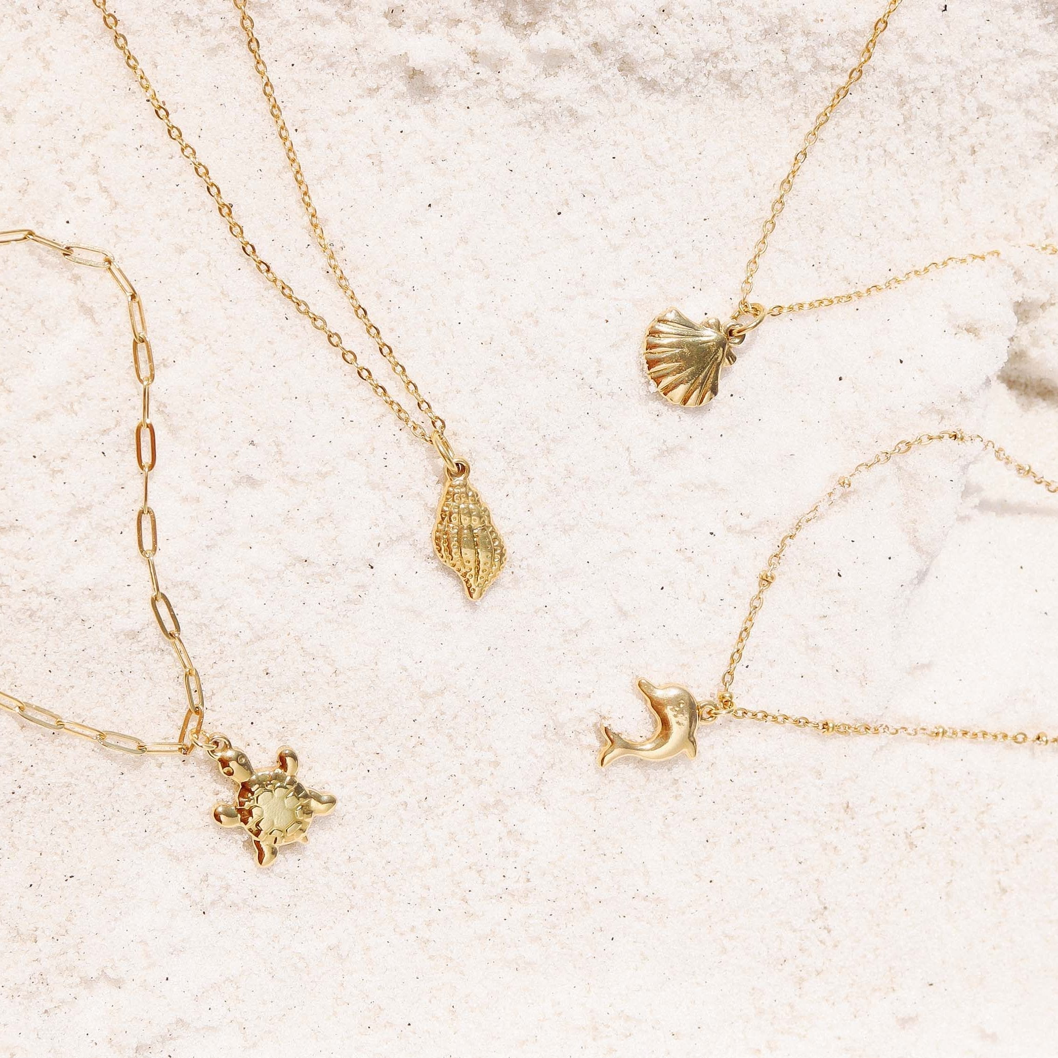 18K Gold PVD Stainless Steel Sea Turtle Charm