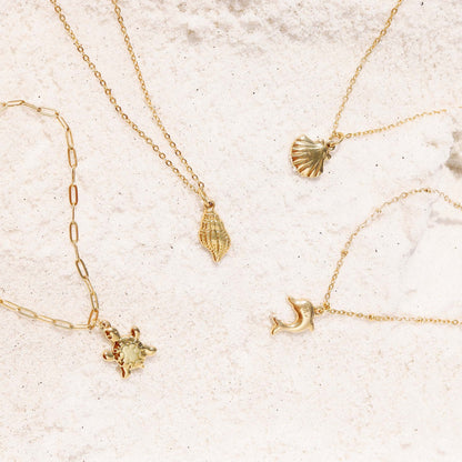 18K Gold PVD Stainless Steel Nautical Charm Set