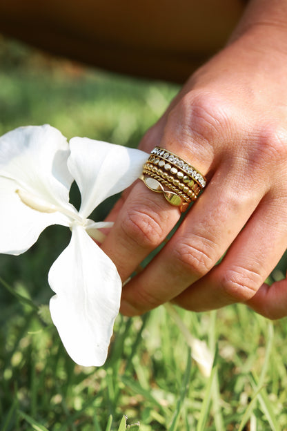 18K Gold PVD Stainless Steel Sculpted Blank Engravable Ring