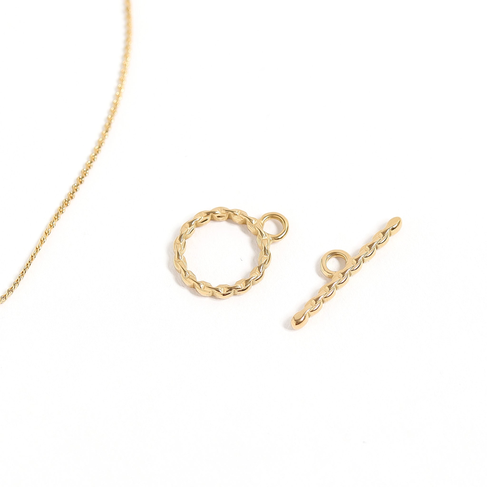18K Gold PVD Stainless Steel Link Toggle Clasp