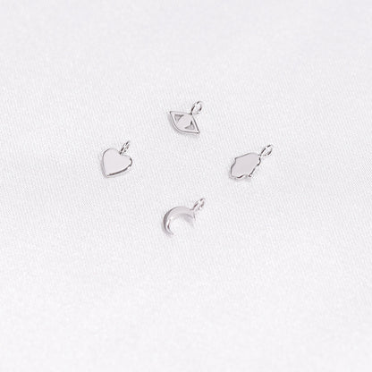 Permanent Jewelry .925 Sterling Silver Half Moon Charm