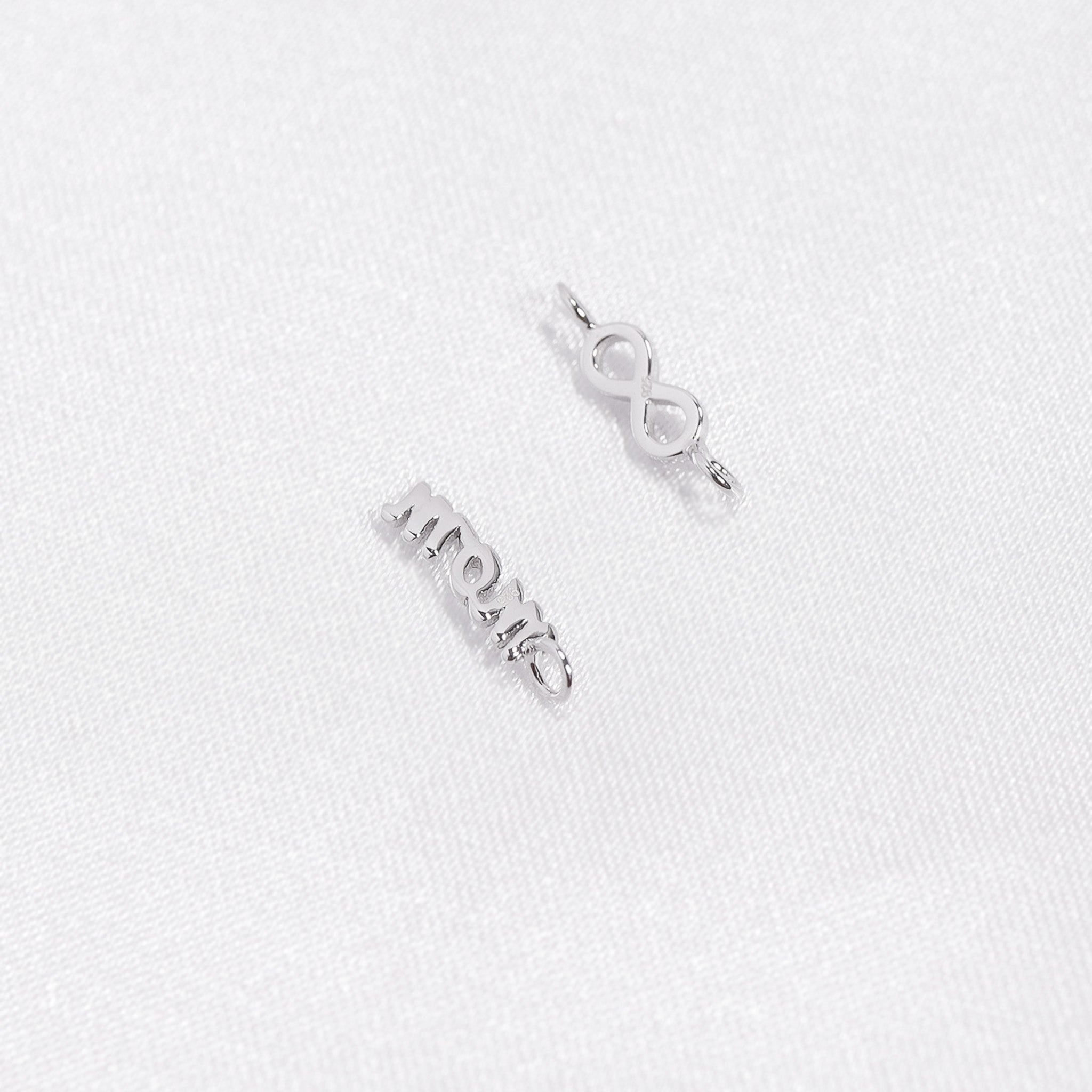 Permanent Jewelry Horizontal .925 Sterling Silver Infinity Charm