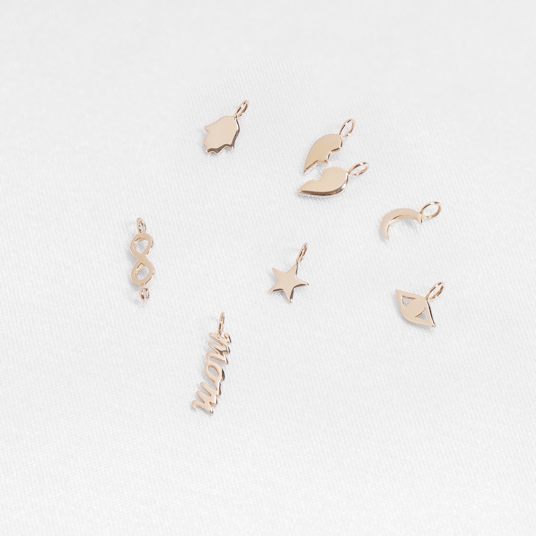 Permanent Jewelry Left Side 14K Solid Gold Broken Heart Charm