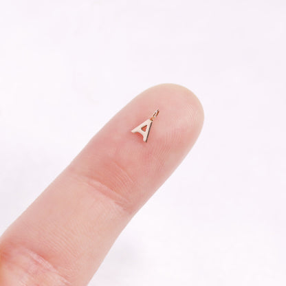 Permanent Jewelry 14K Solid Rose Gold Initial Charms