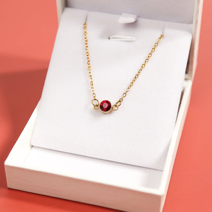 18K Gold PVD Stainless Steel Loop Connector Chain Necklace