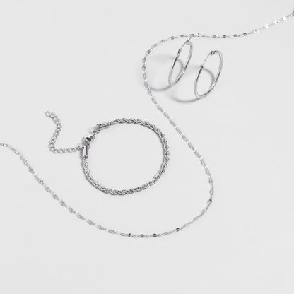 18K Gold PVD Stainless Steel Lip Chain Necklace