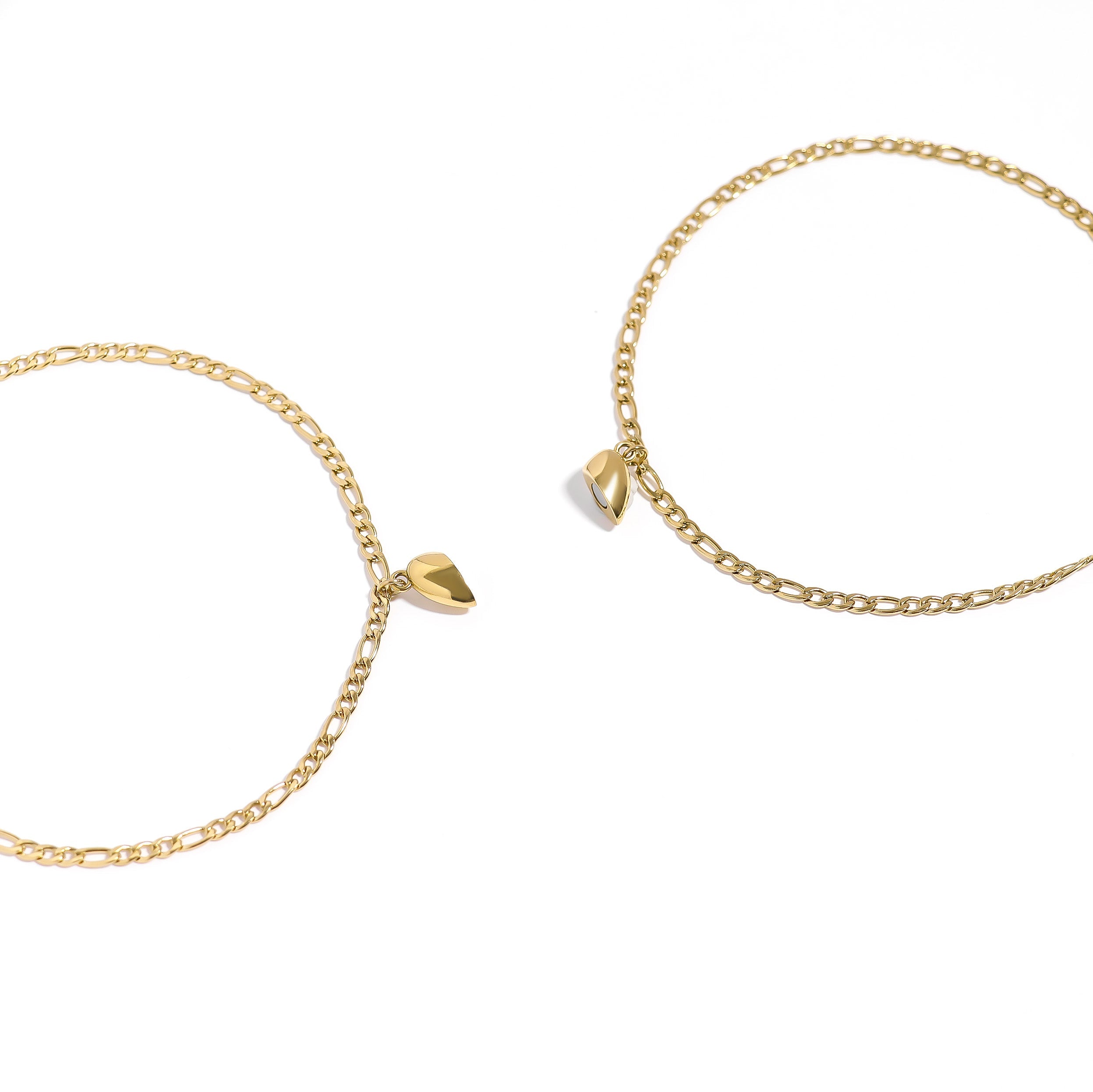 18K Gold PVD Stainless Steel Heart Magnetic Clasp