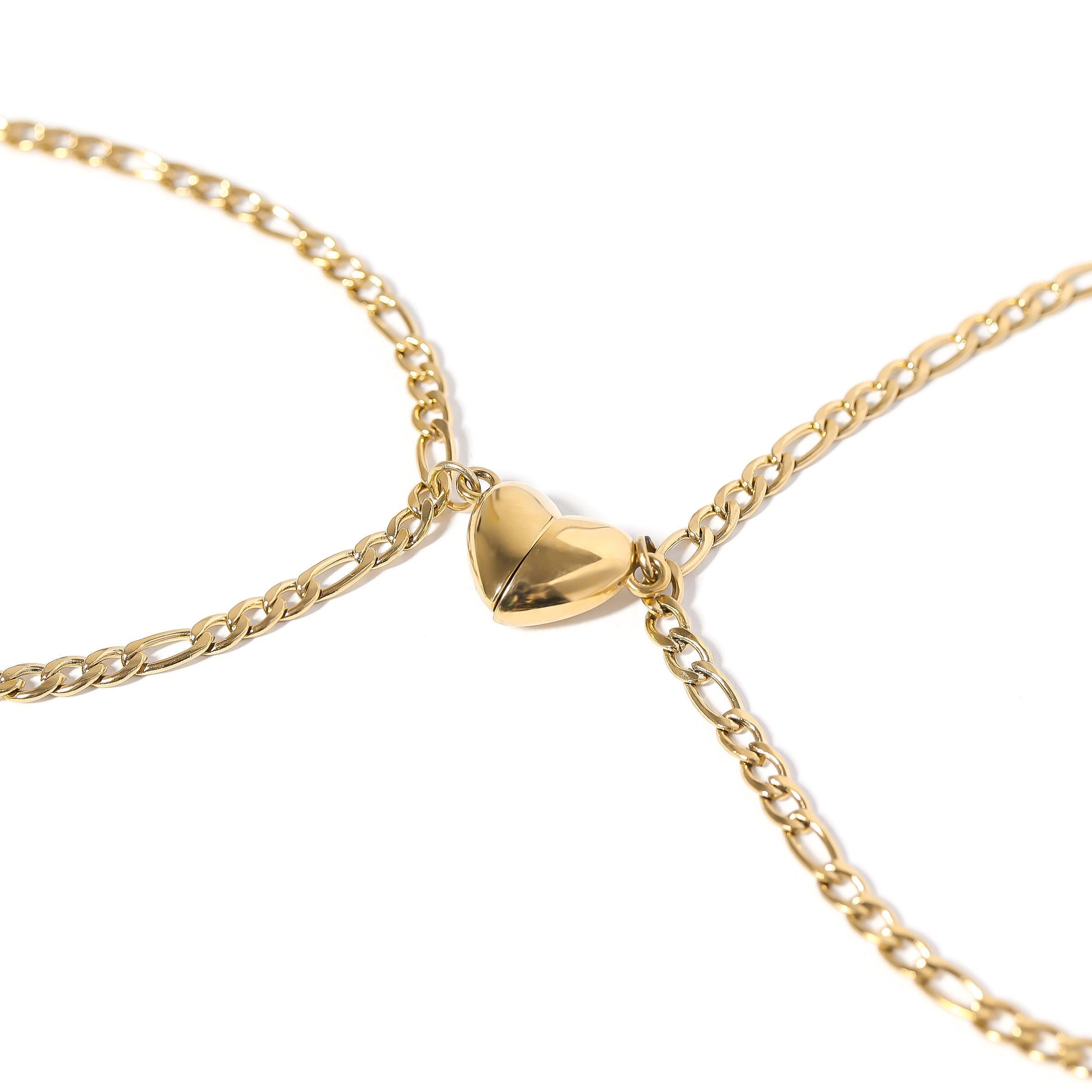 18K Gold PVD Stainless Steel Heart Magnetic Clasp