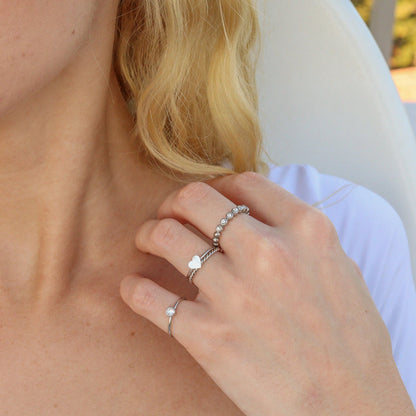 Stainless Steel Symbol Stacking Rings