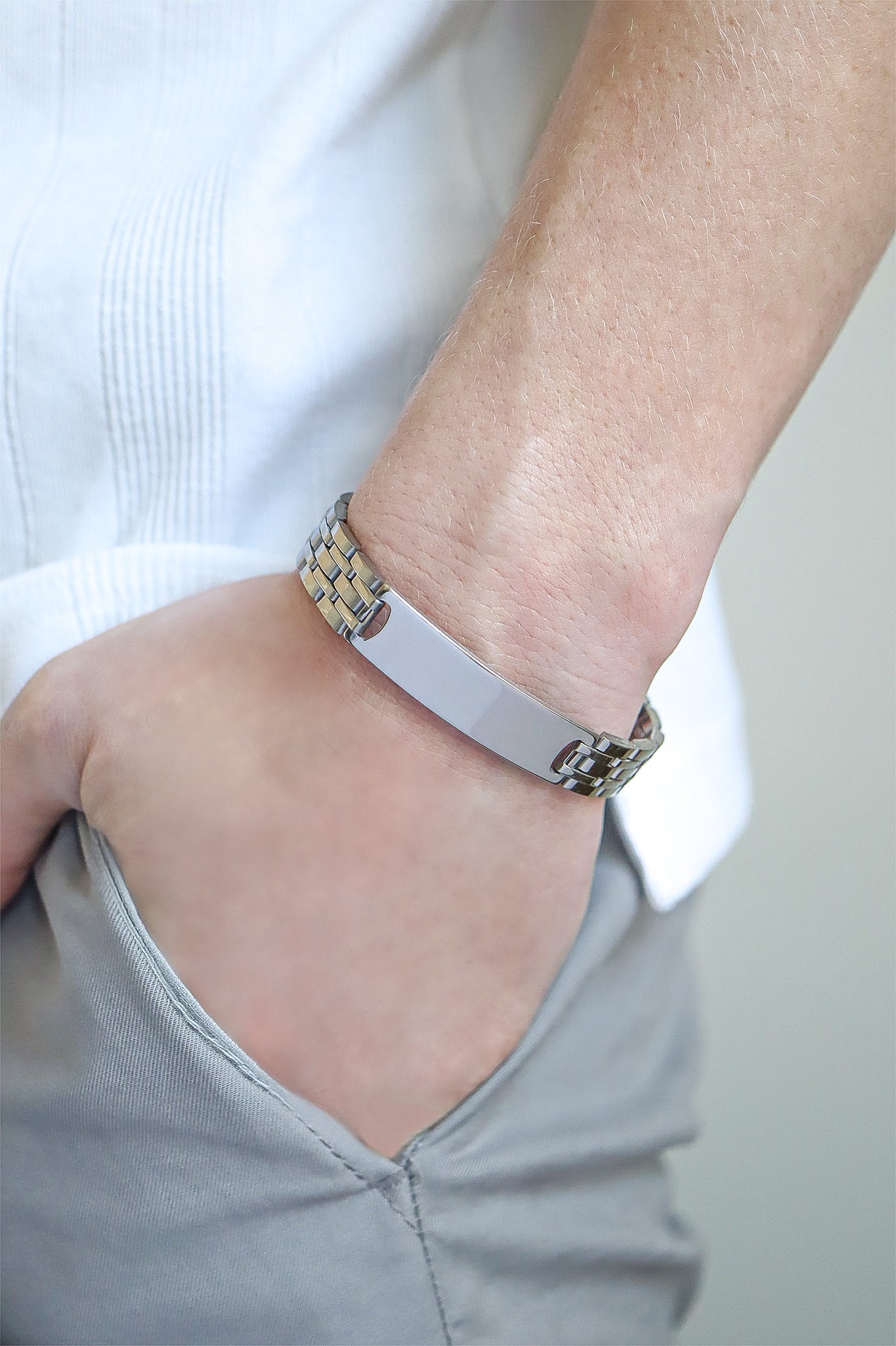 Stainless Steel Engravable ID Bracelet