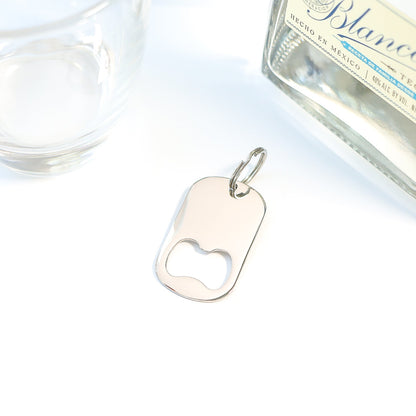 Stainless Steel Bottle Opener Blank Keychain
