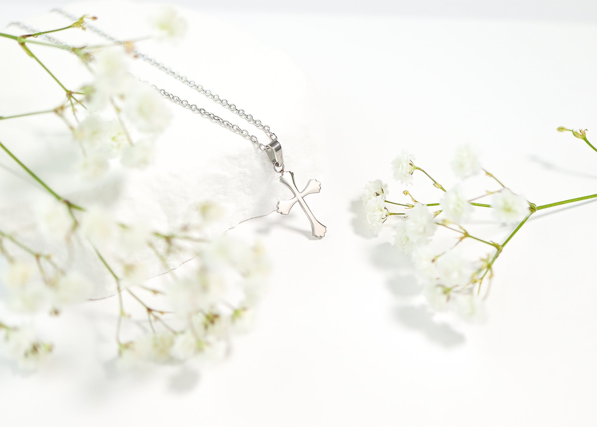 Stainless Steel Blank Cross Pendant