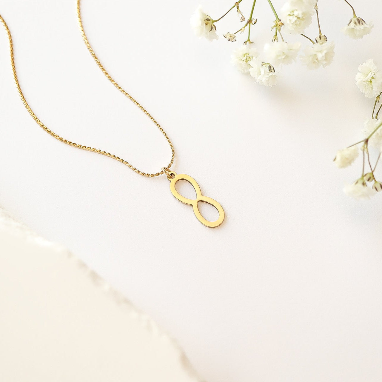 18K Gold PVD Stainless Steel Infinity Charm