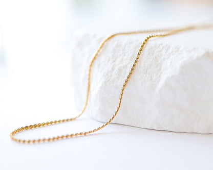18K Gold PVD Stainless Steel Serpentine Chain Necklace