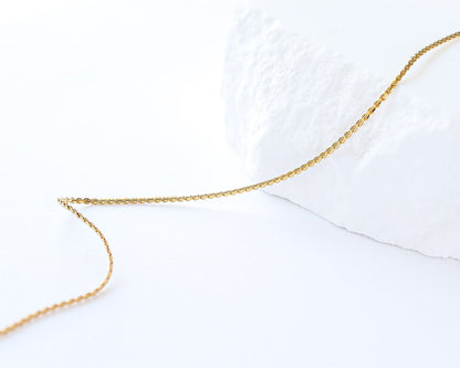 18K Gold PVD Stainless Steel Serpentine Chain Necklace