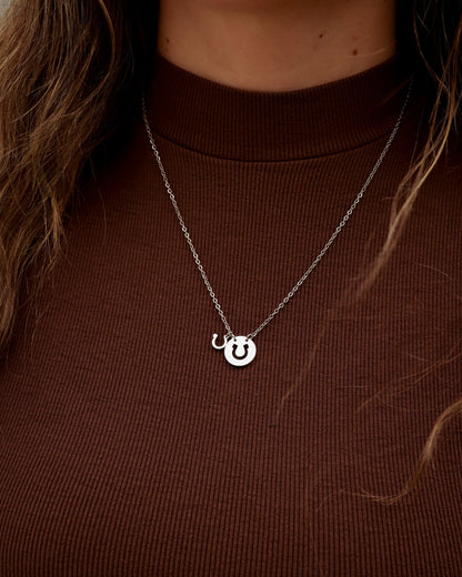 18K Gold PVD Stainless Steel Horseshoe Cutout Necklace