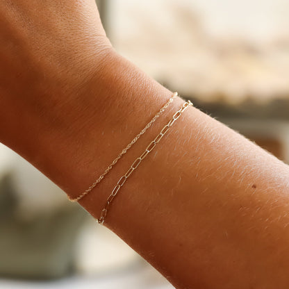 1.2 mm Singapore Chain 14K Gold Plated .925 Sterling Silver Permanent Jewelry Chain - By the Foot