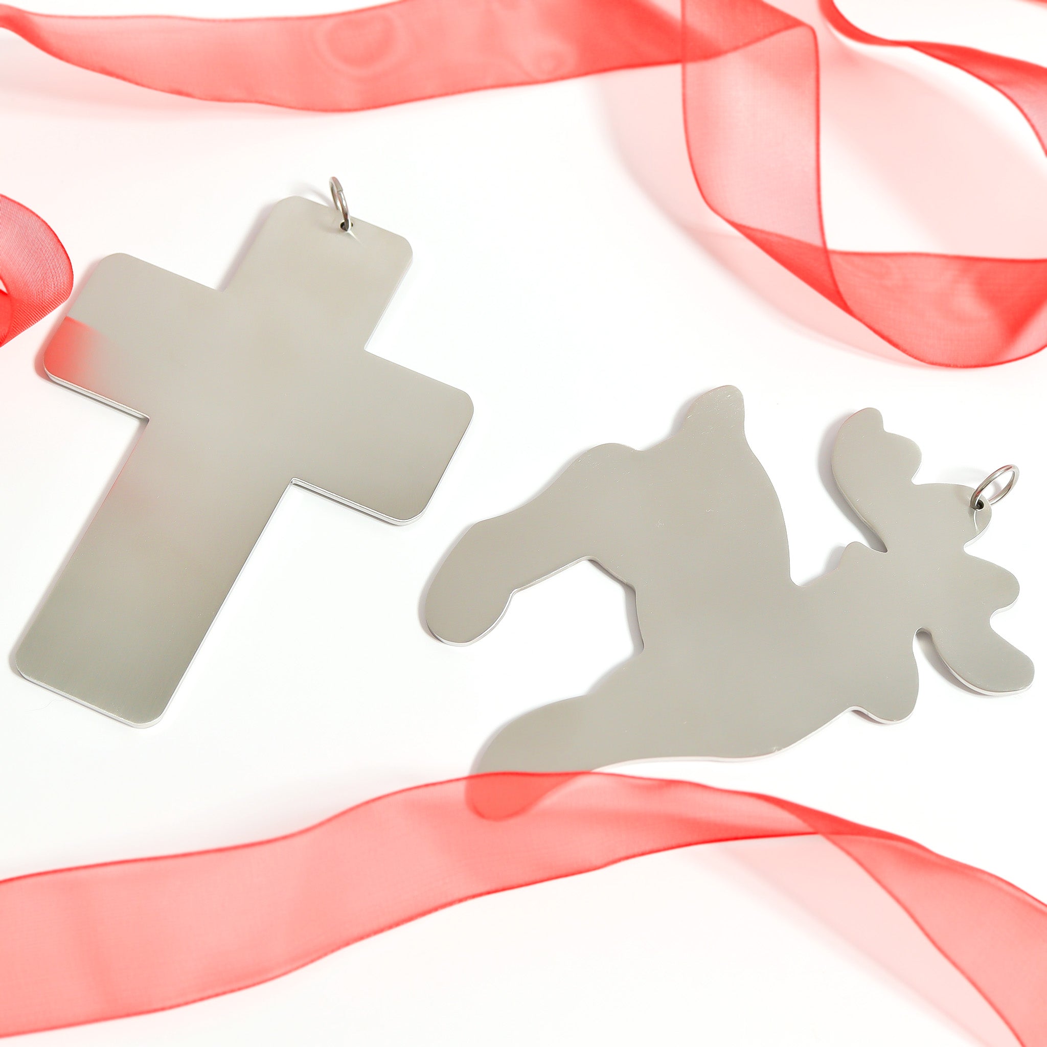 Stainless Steel Blank Cross Ornament