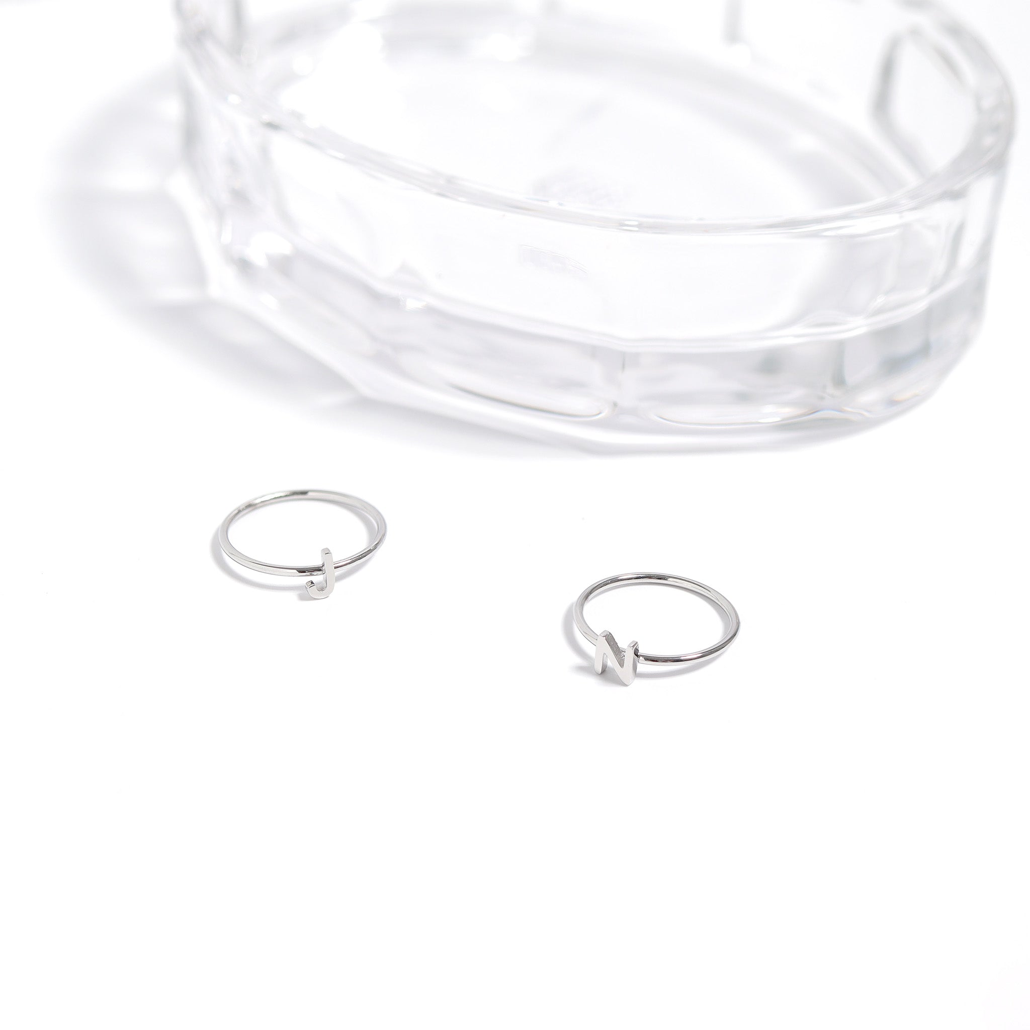 Stainless Steel Initial Stacking Rings A-M