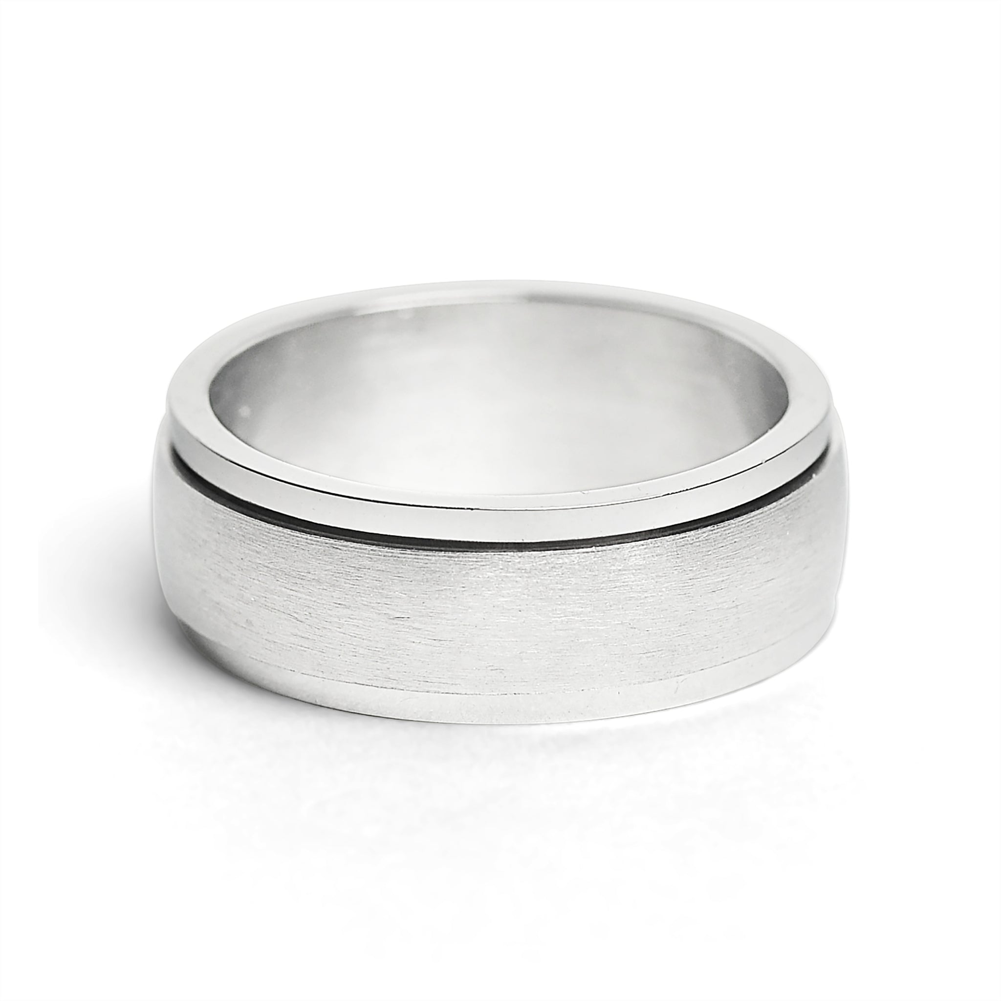 Stainless Steel Brushed Spinner Ring