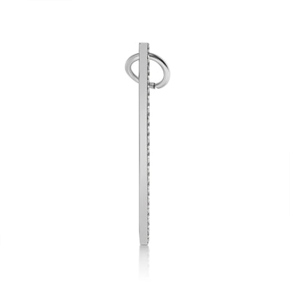 18K Gold PVD Stainless Steel Vertical CZ Blank Bar Pendant