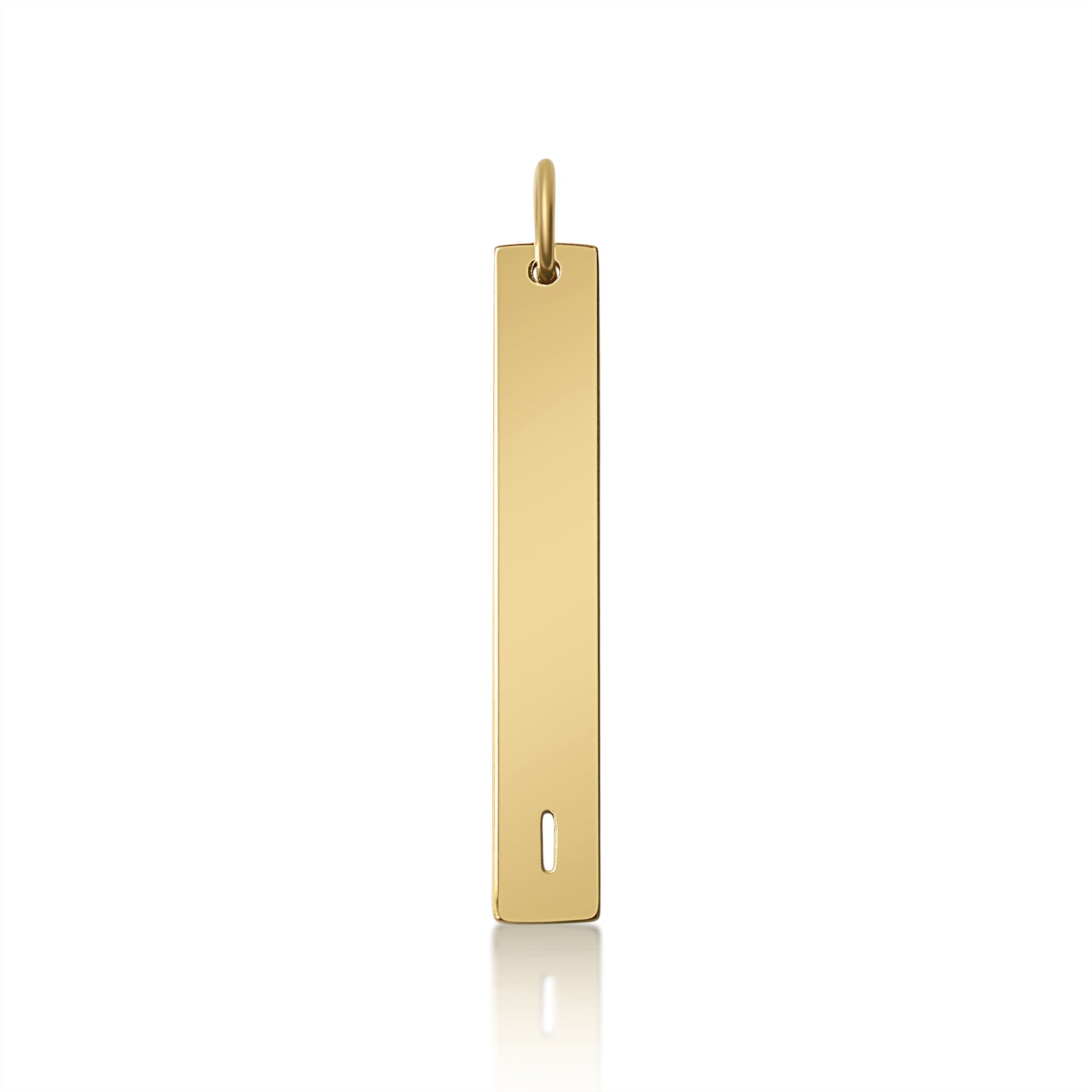 18K PVD Coated Stainless Steel Cutout Initial Pendant
