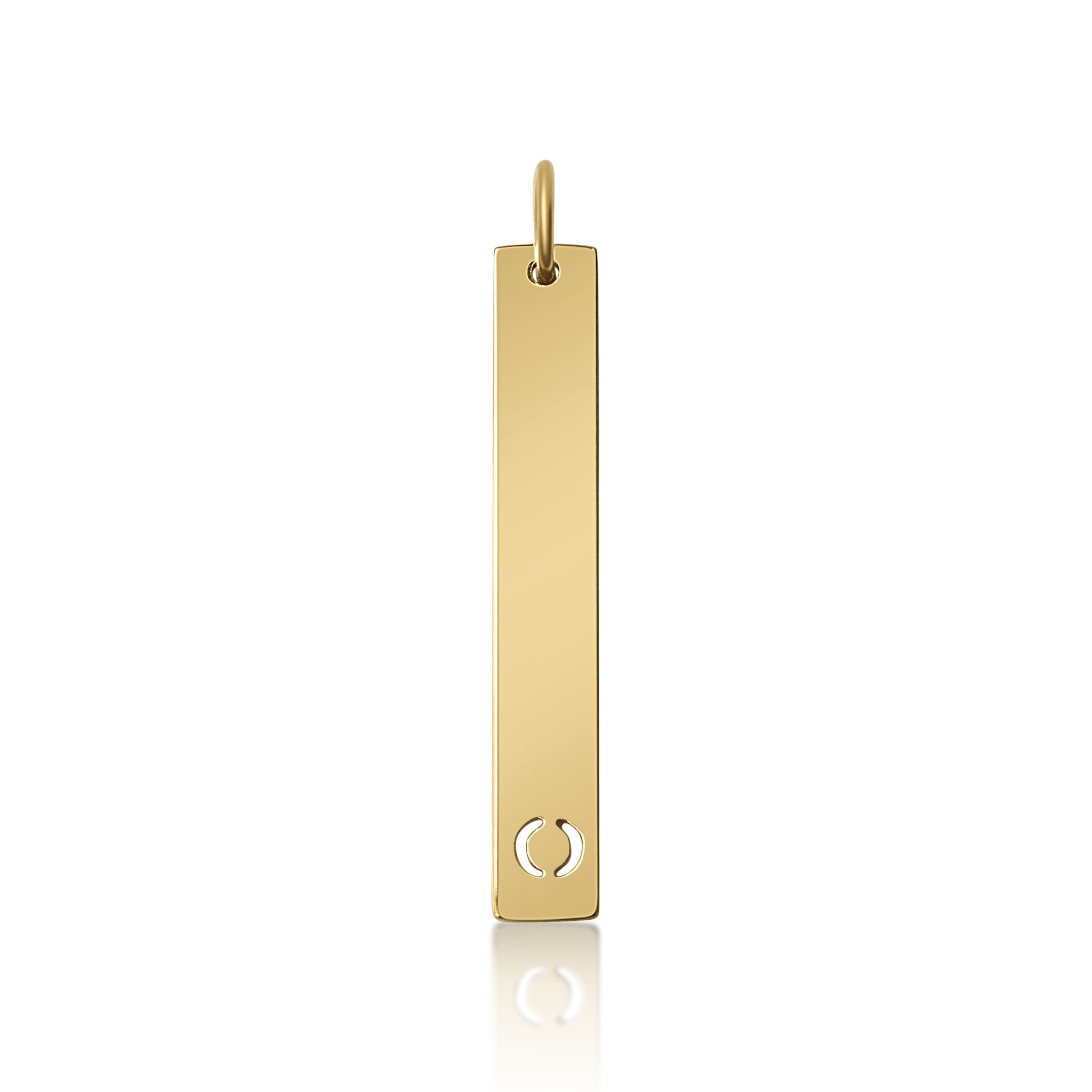 18K PVD Coated Stainless Steel Cutout Initial Pendant