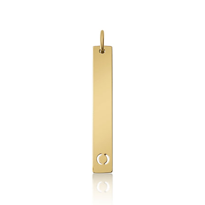 18K PVD Coated Stainless Steel Cutout Initial Pendant