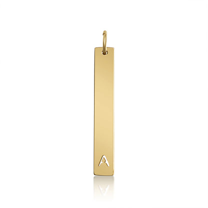 18K PVD Coated Stainless Steel Cutout Initial Pendant