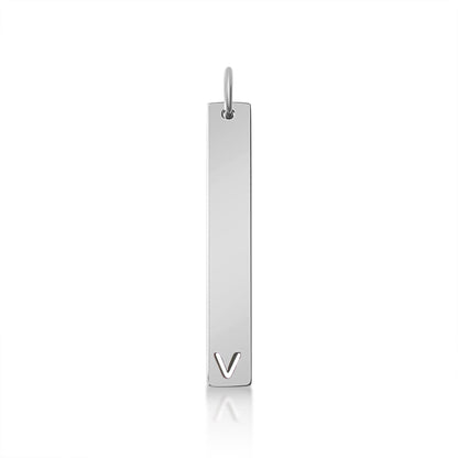 18K PVD Coated Stainless Steel Cutout Initial Pendant