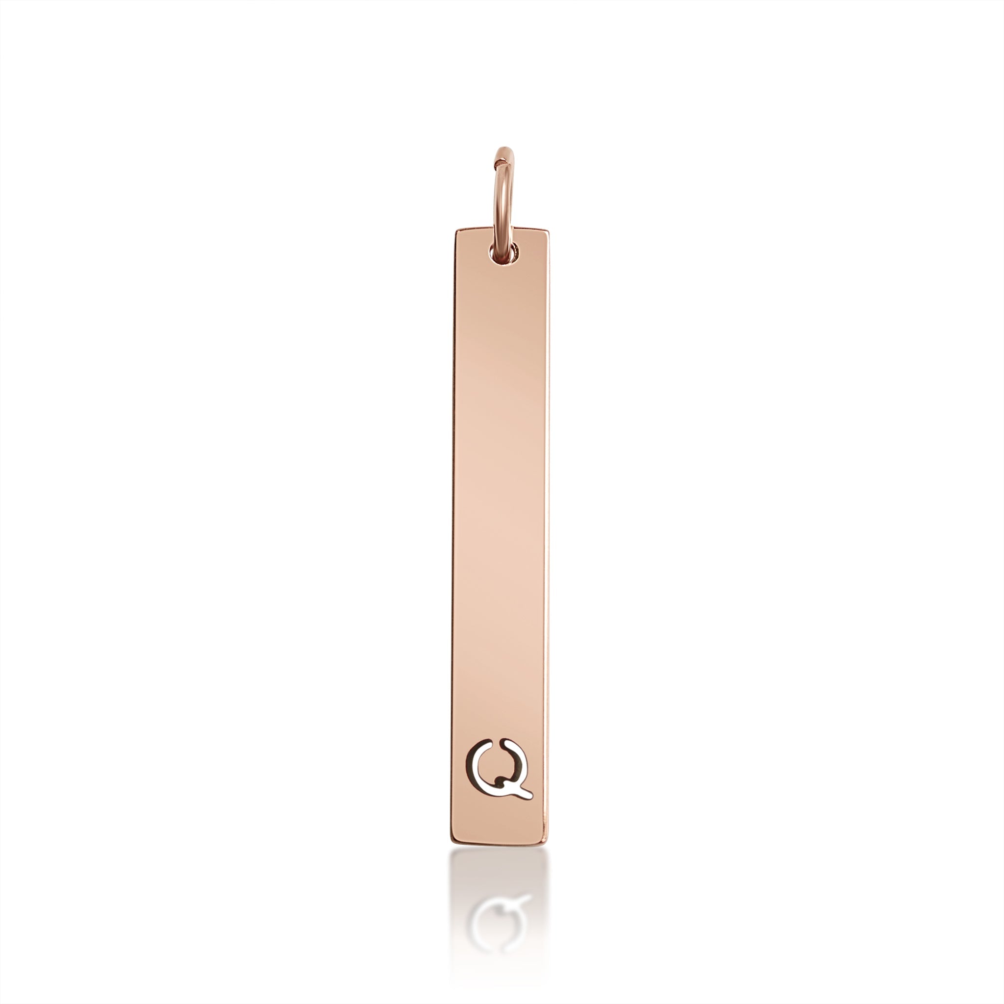 18K PVD Coated Stainless Steel Cutout Initial Pendant