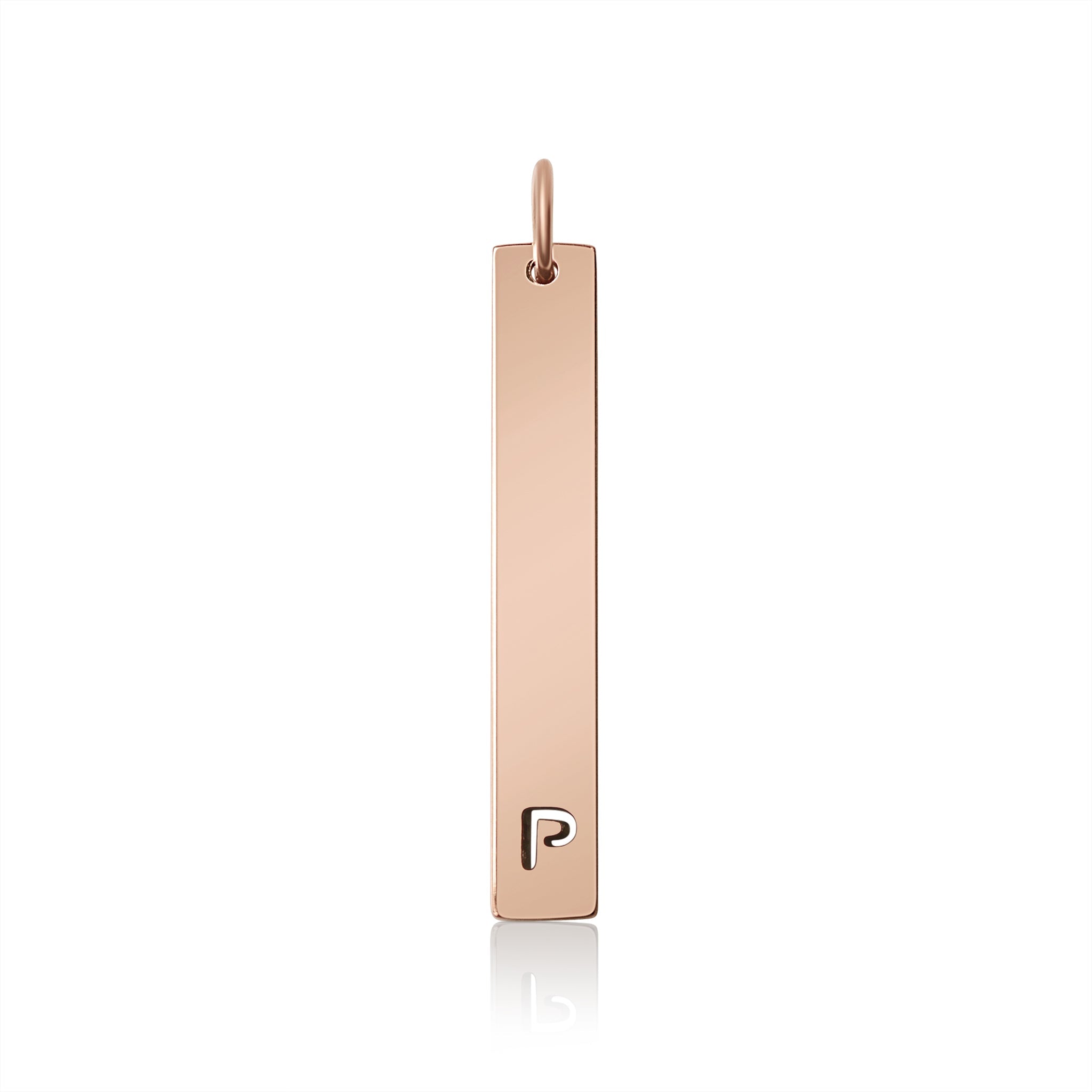 18K PVD Coated Stainless Steel Cutout Initial Pendant