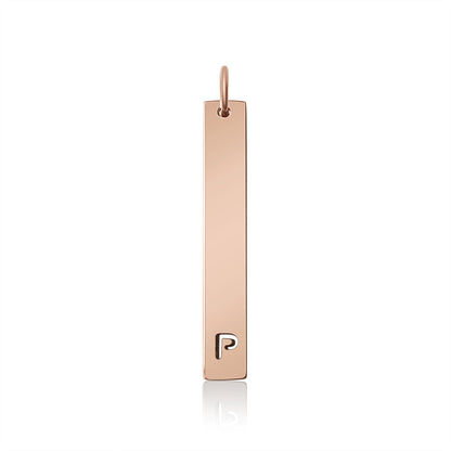 18K PVD Coated Stainless Steel Cutout Initial Pendant