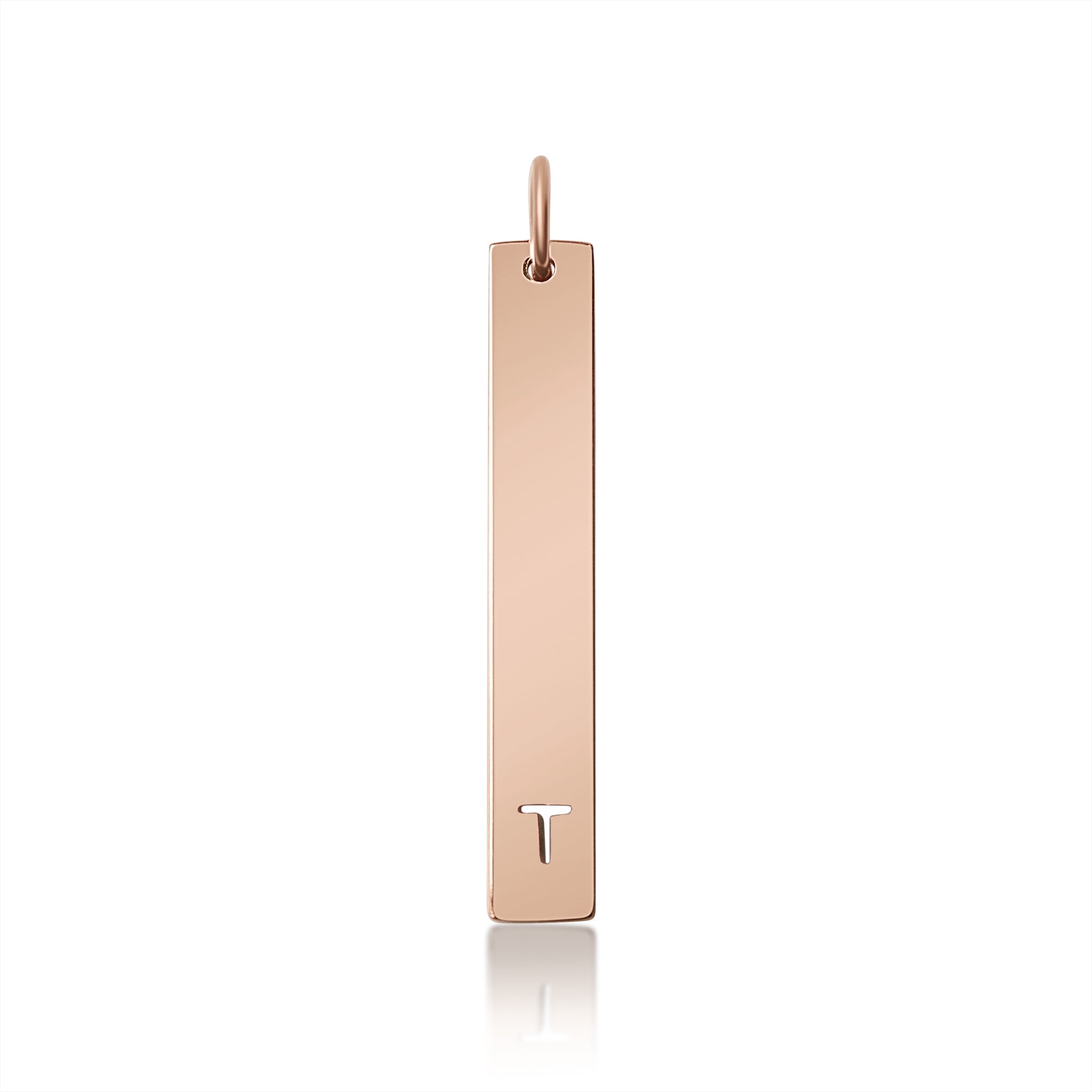 18K PVD Coated Stainless Steel Cutout Initial Pendant