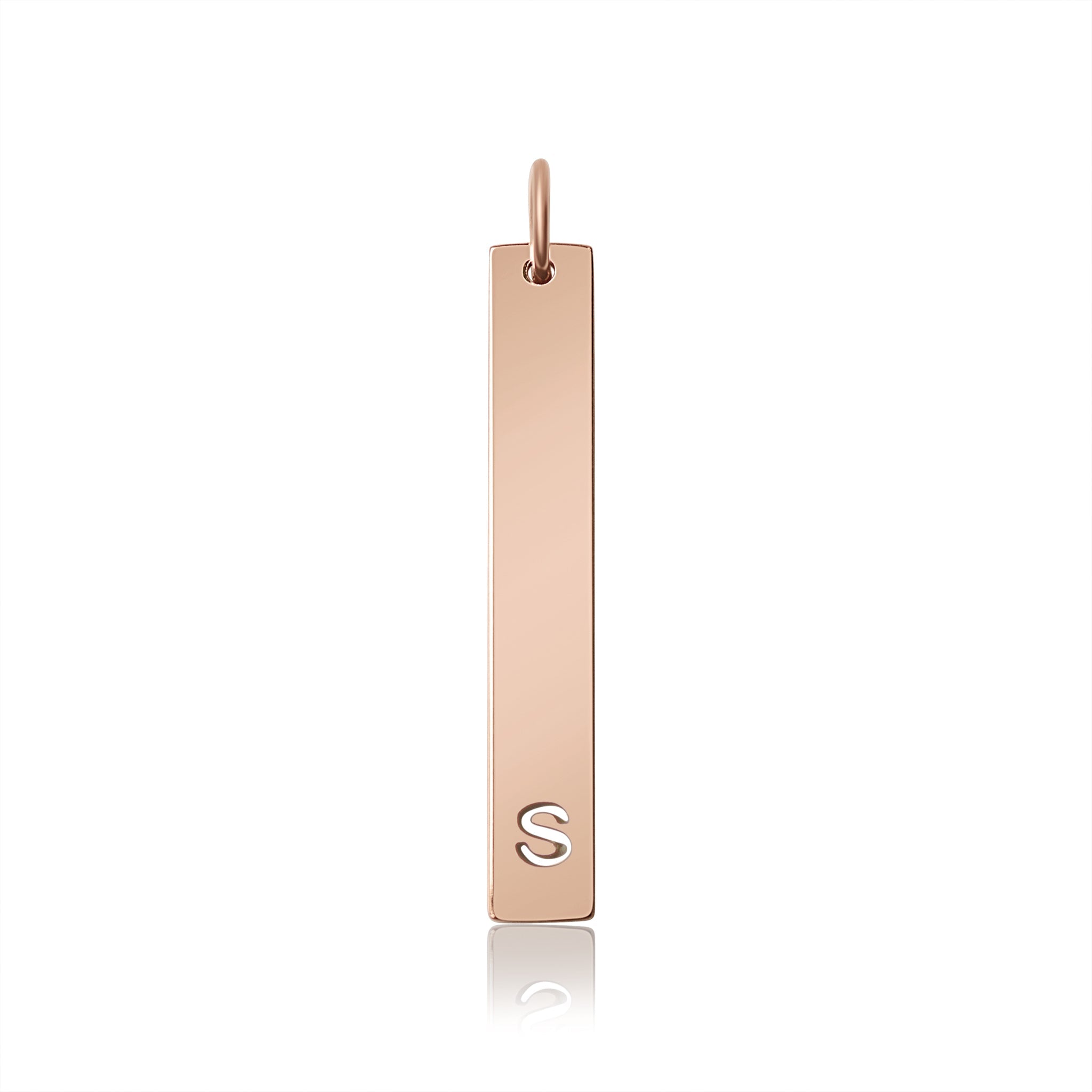 18K PVD Coated Stainless Steel Cutout Initial Pendant