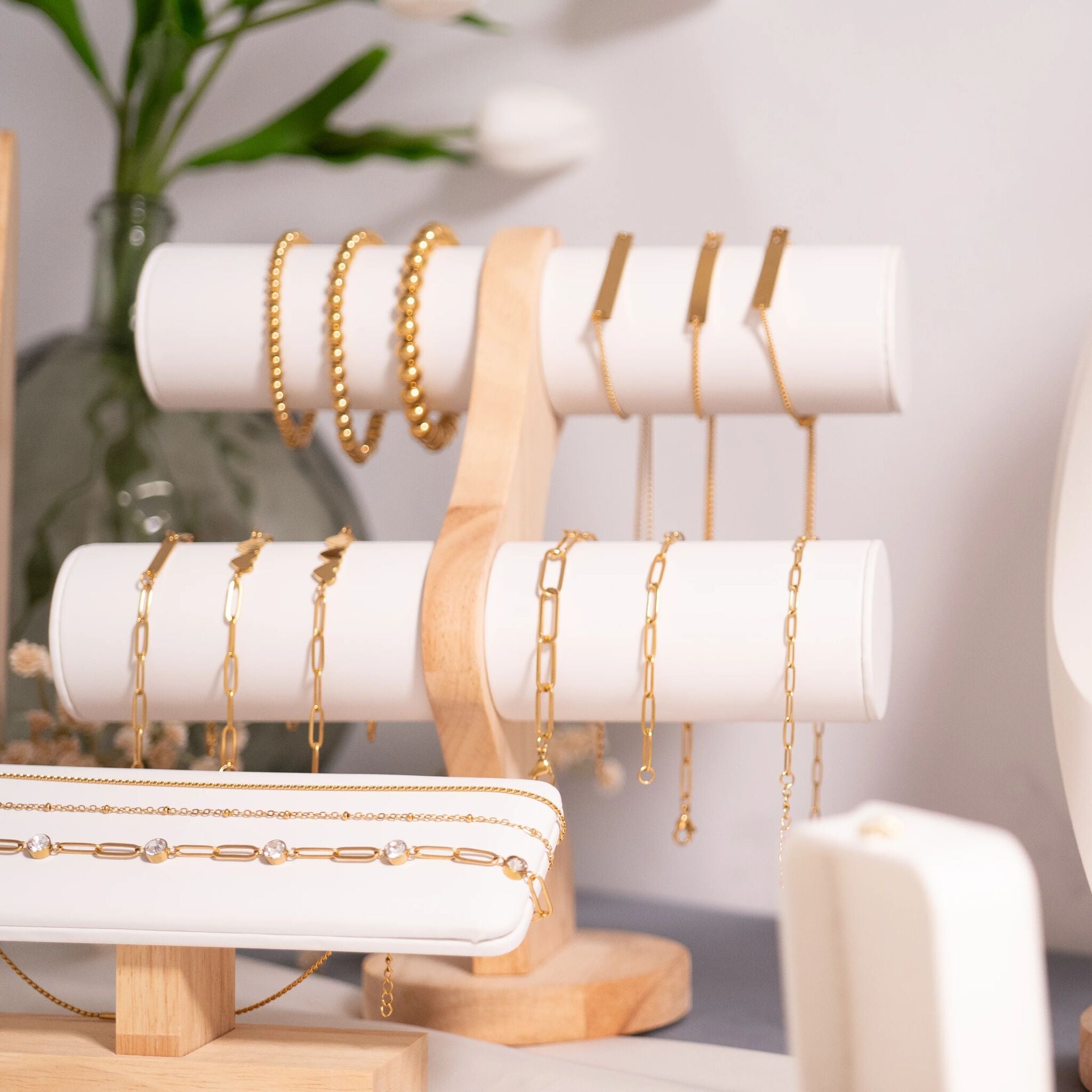 18K Gold PVD Stainless Steel Paperclip Chain Bracelet