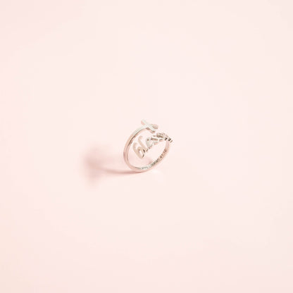 18K Gold PVD Stainless Steel Adjustable "Blessed" Ring