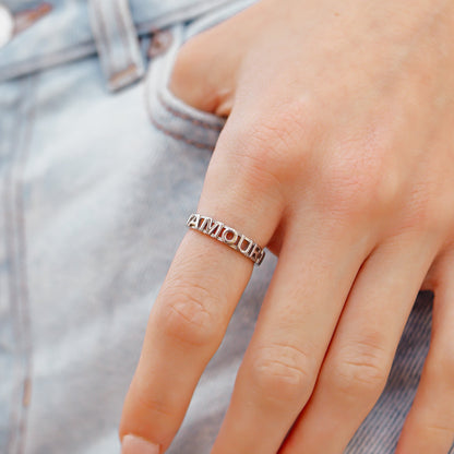 18K Gold PVD Stainless Steel Amour Stacking Ring