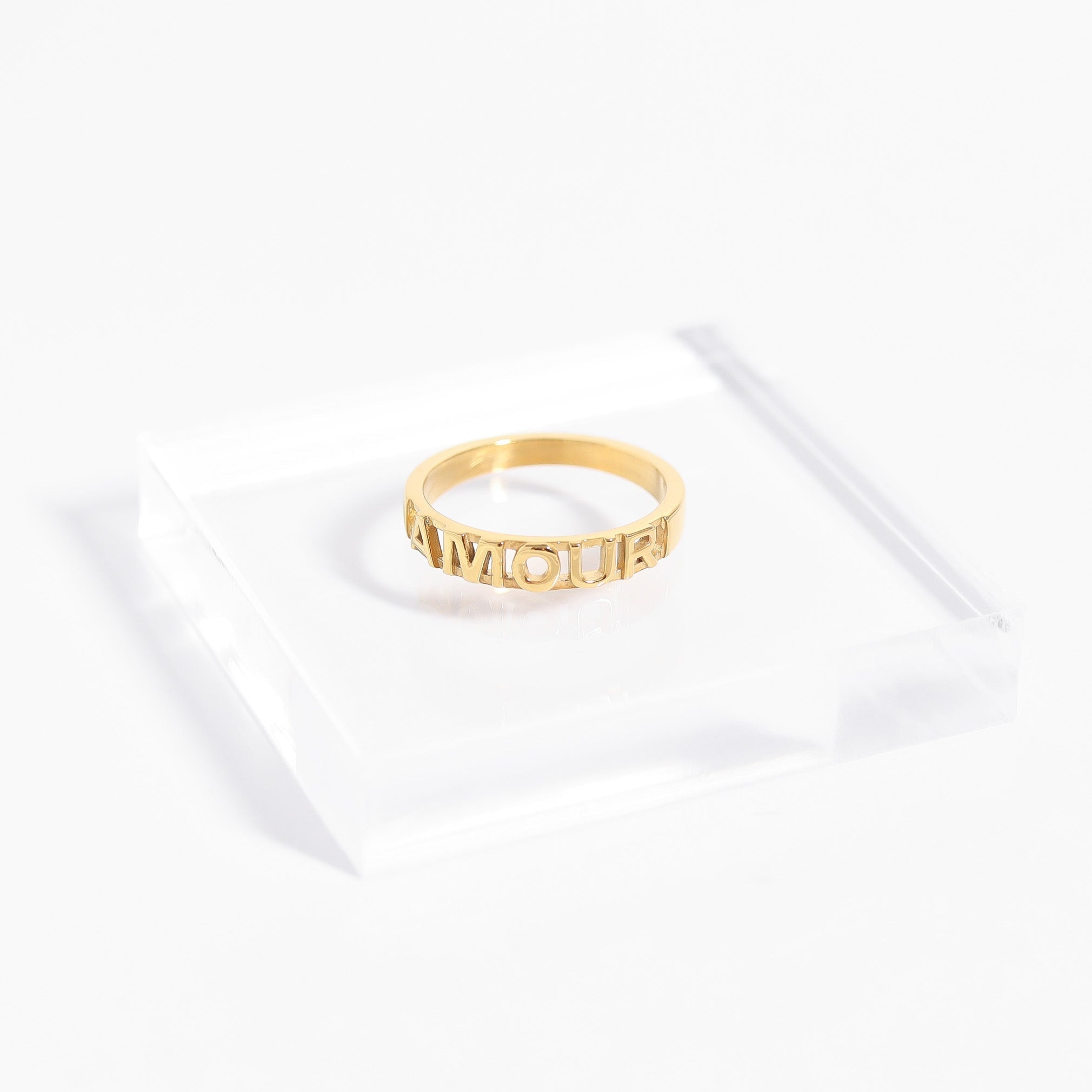 18K Gold PVD Stainless Steel Amour Stacking Ring