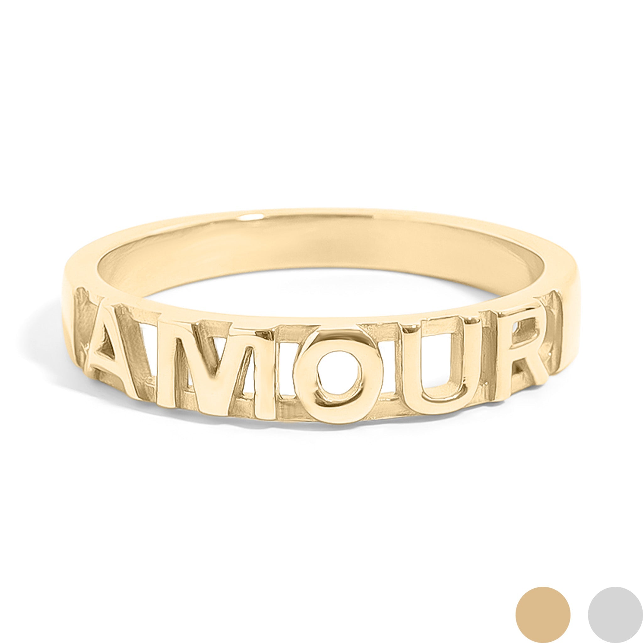 18K Gold PVD Stainless Steel Amour Stacking Ring