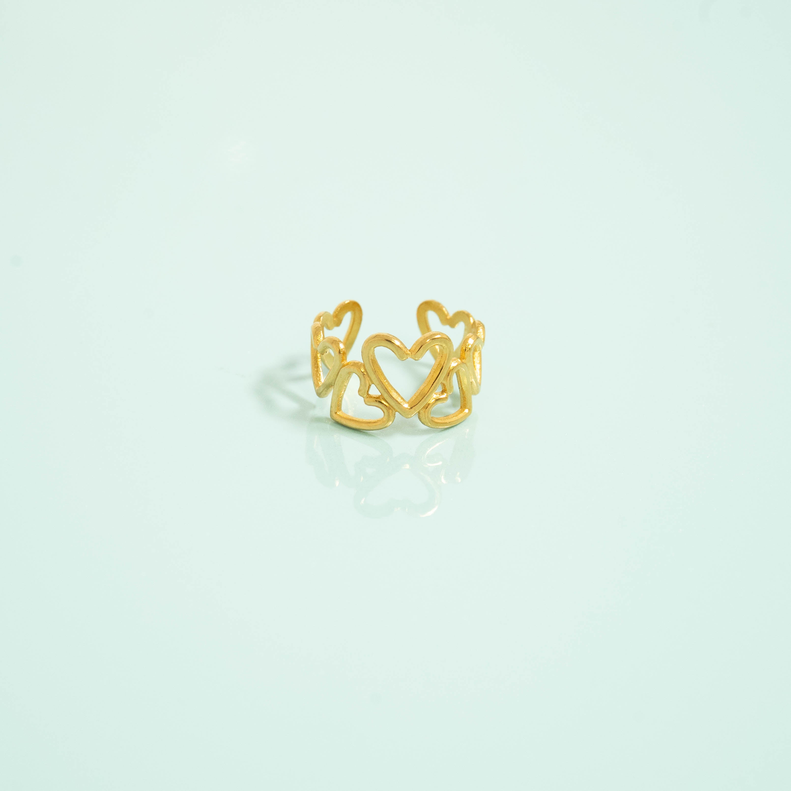 18K Gold PVD Stainless Steel Heart Toe Ring