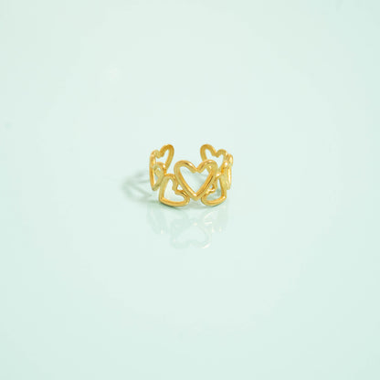 18K Gold PVD Stainless Steel Heart Toe Ring