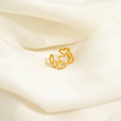 18K Gold PVD Stainless Steel Heart Toe Ring